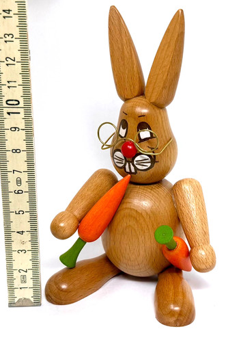 Osterhase sitzend möhre - osterhase,