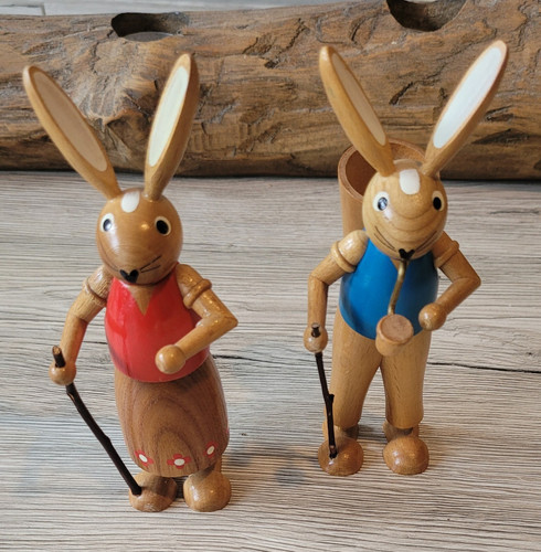 Holz osterhase wanderer set - 2x,