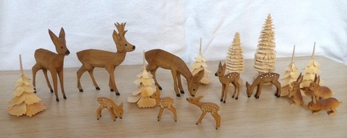 Geschnitzte rehe hasen 7 - rehe,, 3