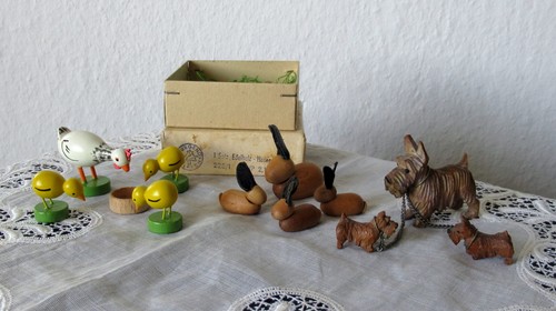 Alte holz figuren henne - -,
