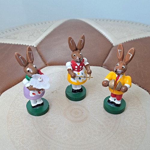 3er set osterhasen figuren aus - set,