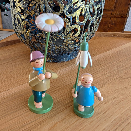 2er set erzgebirge holzfiguren - 2er-set,