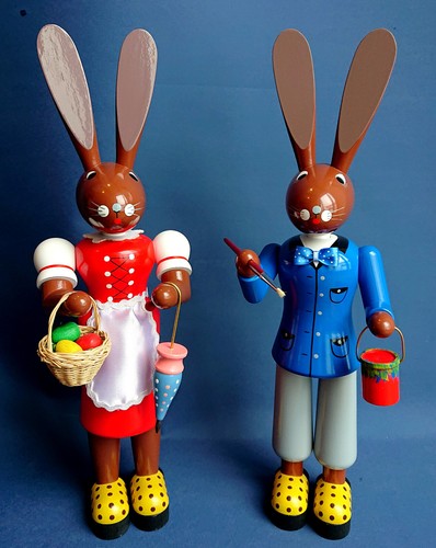 Großes osterhasenpaar 42cm - osterhasenpaar,